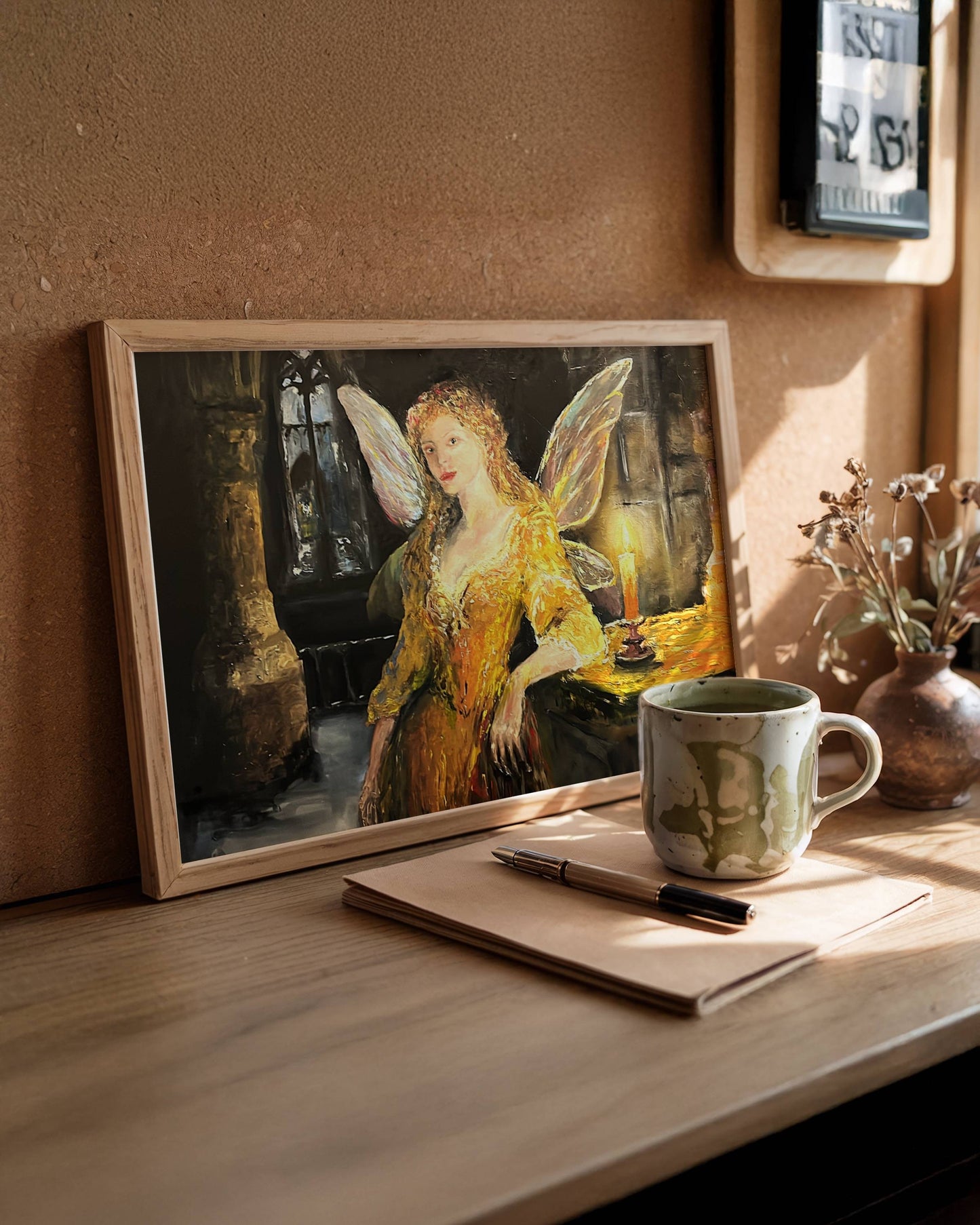 Fairy Original Oil Painting Fantasy Wall Art | Digital Download Printable | mystical fairy artwork decor