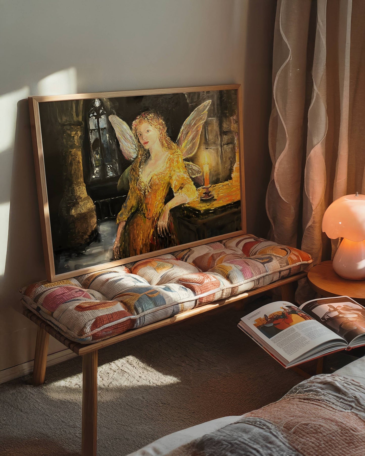 Fairy Original Oil Painting Fantasy Wall Art | Digital Download Printable | mystical fairy artwork decor