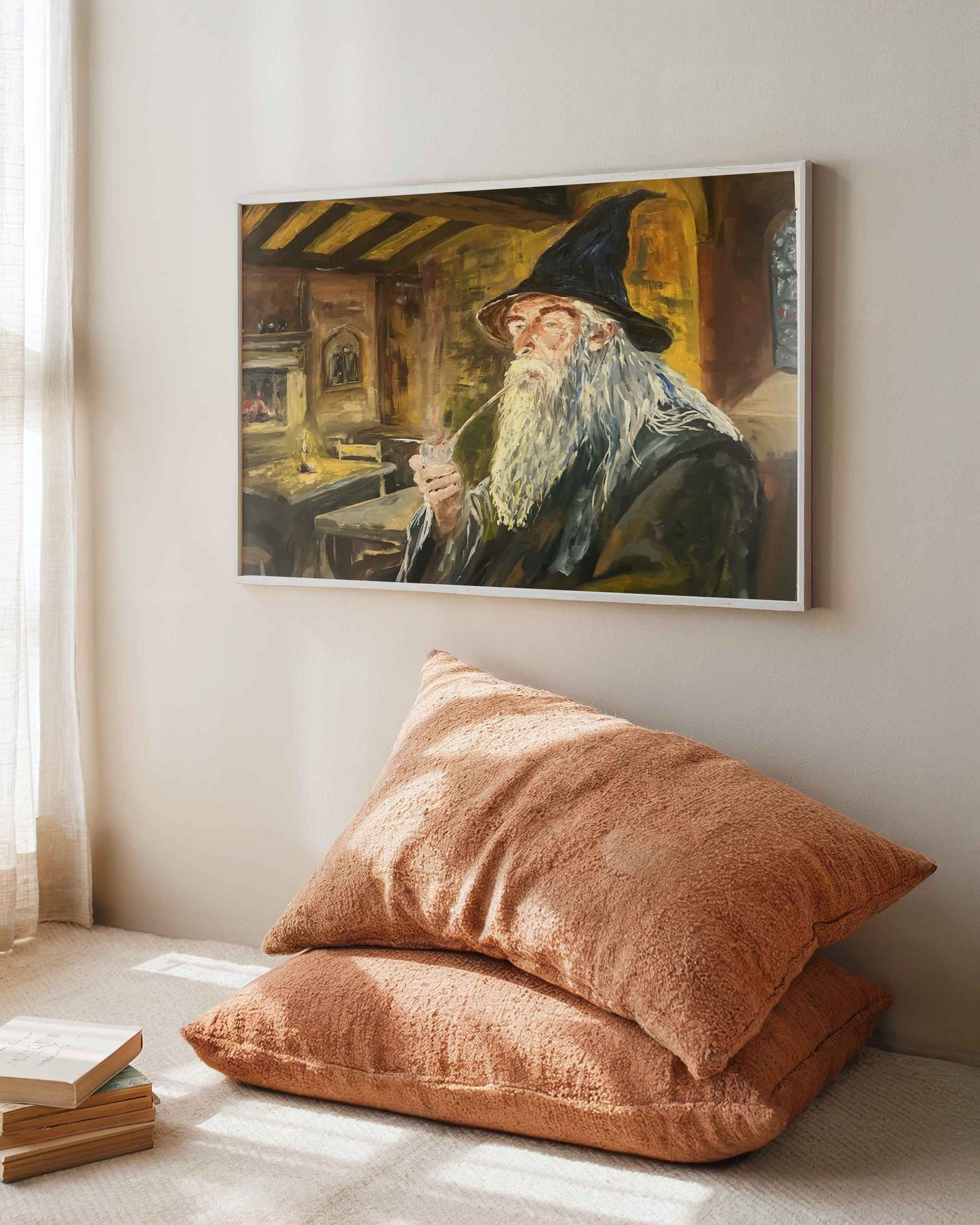 Original Oil Painting Gandalf Print By Artist Peter Kershaw | Instant Digital Download | printable wall Art  for home decor