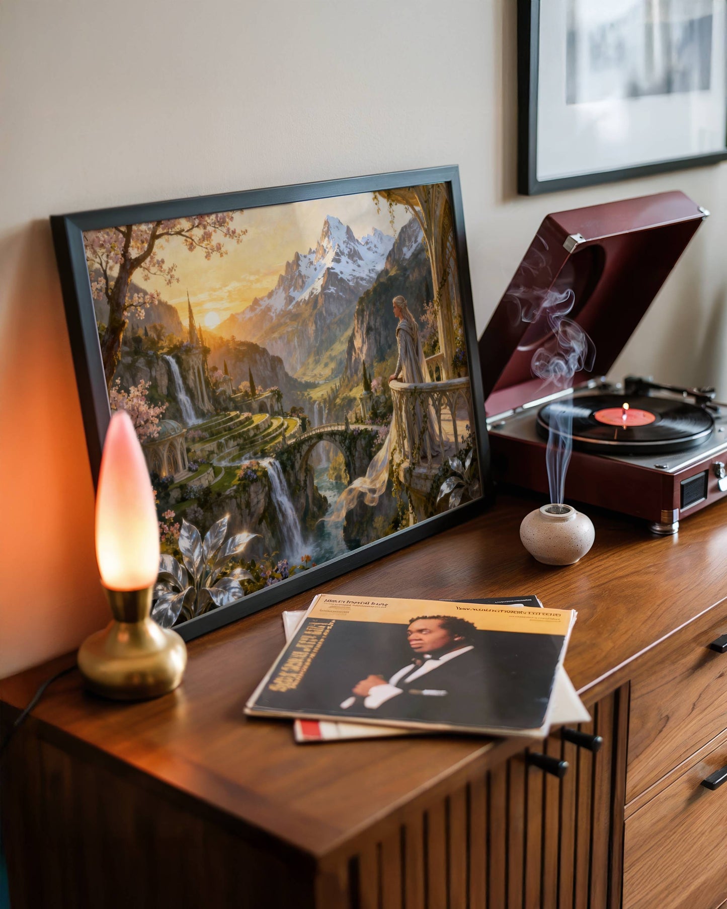 Enchanting Elf | Digital Download | Original Landscape Printable Wall Art | Fantasy Mystical Elven Nature Home Decor