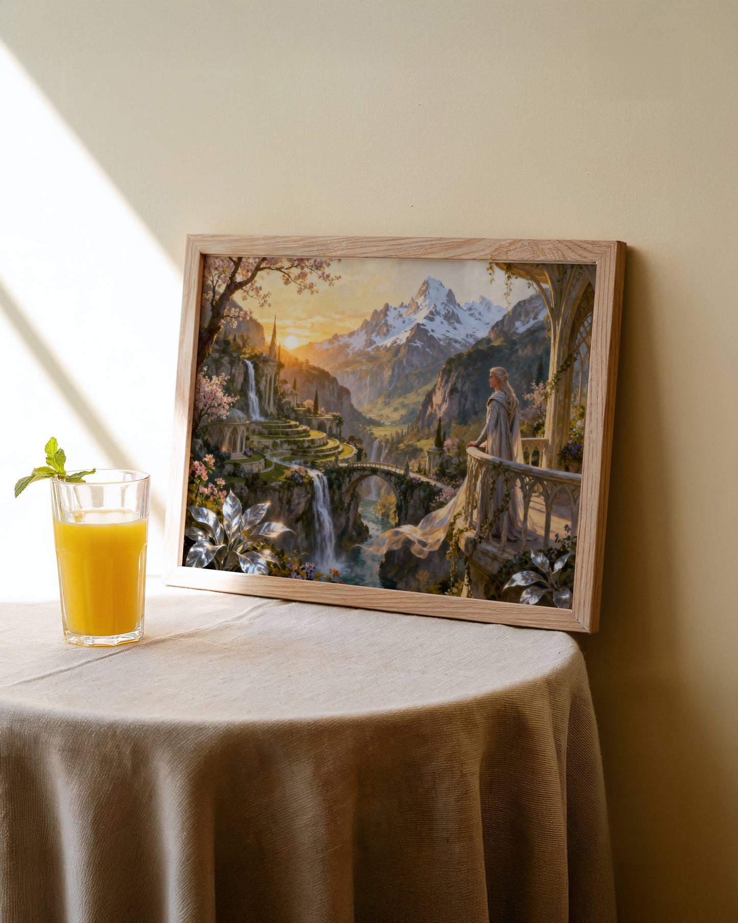 Enchanting Elf | Digital Download | Original Landscape Printable Wall Art | Fantasy Mystical Elven Nature Home Decor