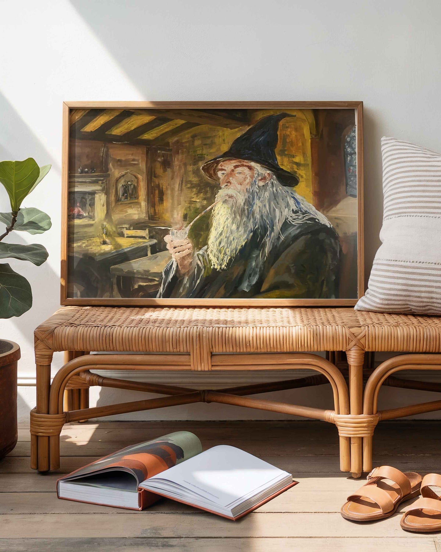 Original Oil Painting Gandalf Print By Artist Peter Kershaw | Instant Digital Download | printable wall Art  for home decor