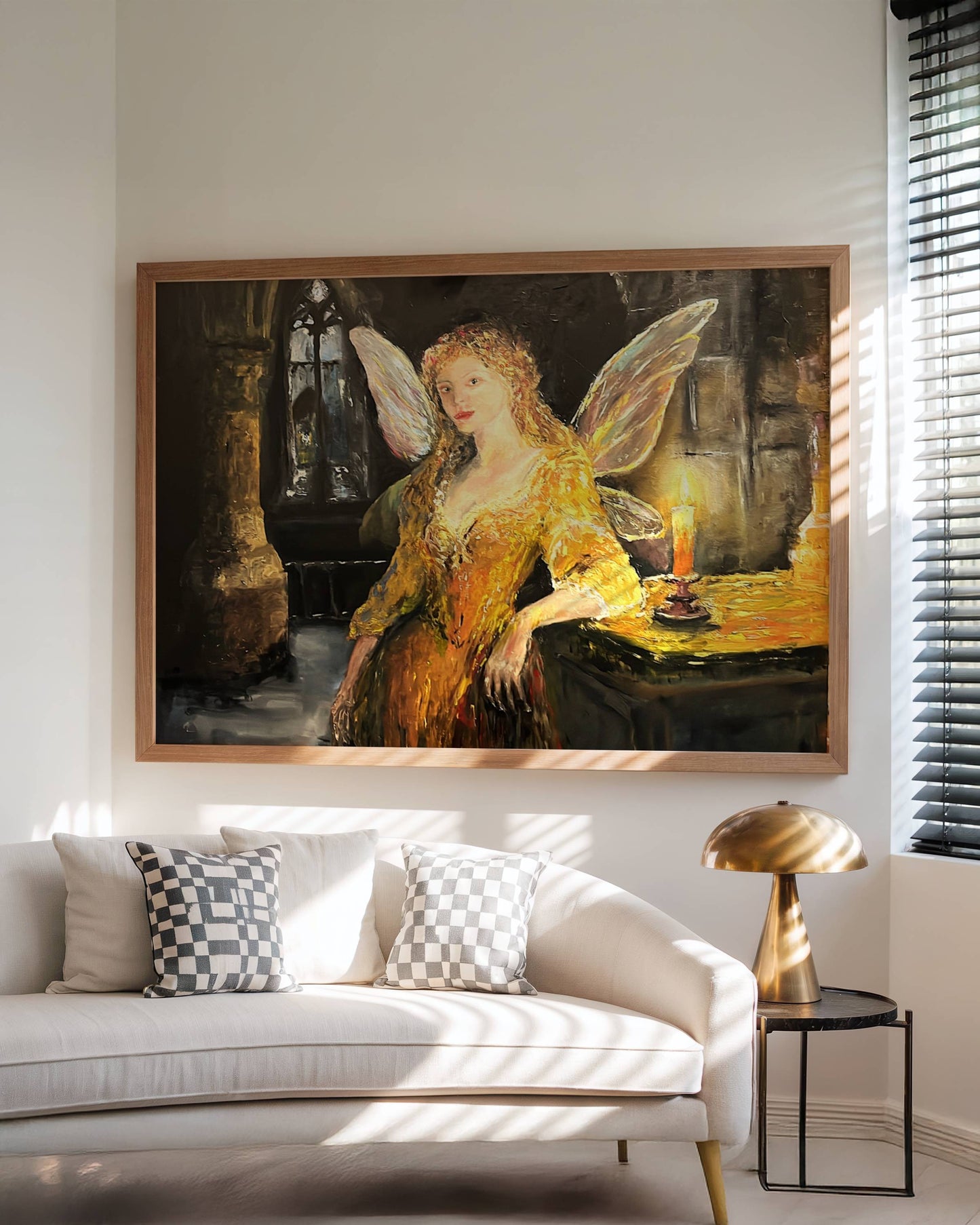 Fairy Original Oil Painting Fantasy Wall Art | Digital Download Printable | mystical fairy artwork decor