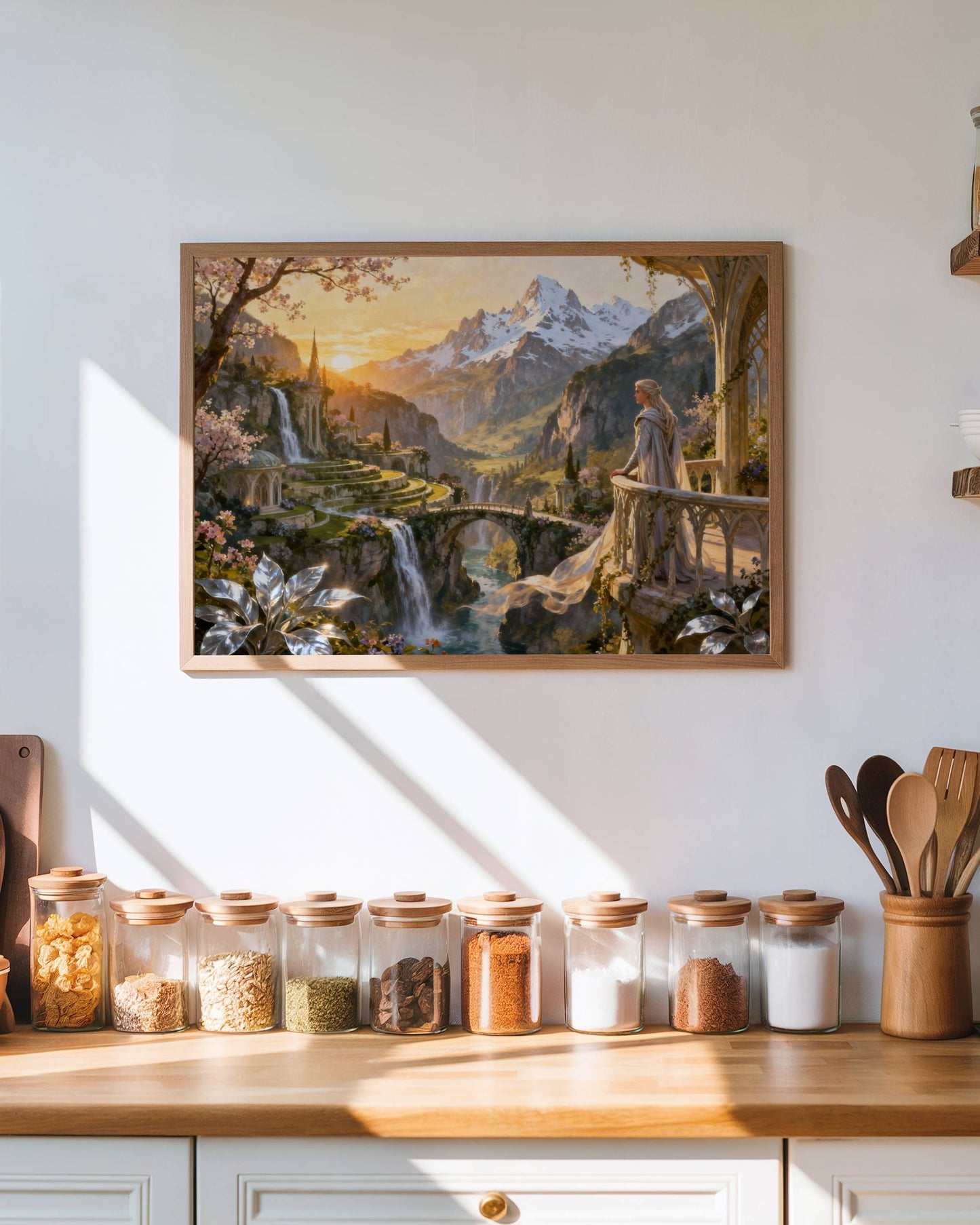 Enchanting Elf | Digital Download | Original Landscape Printable Wall Art | Fantasy Mystical Elven Nature Home Decor