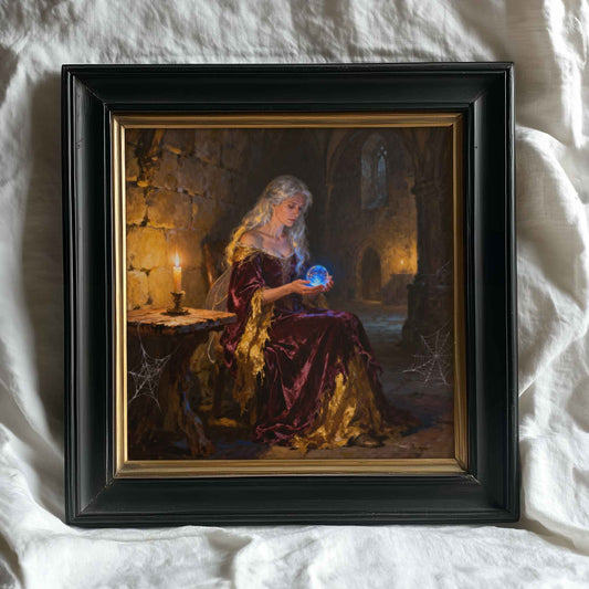 Fairy Crystal Ball |Fantasy Printable Wall Art | Digital Download | Original Fantasy | Enchanted Magic Home Decor