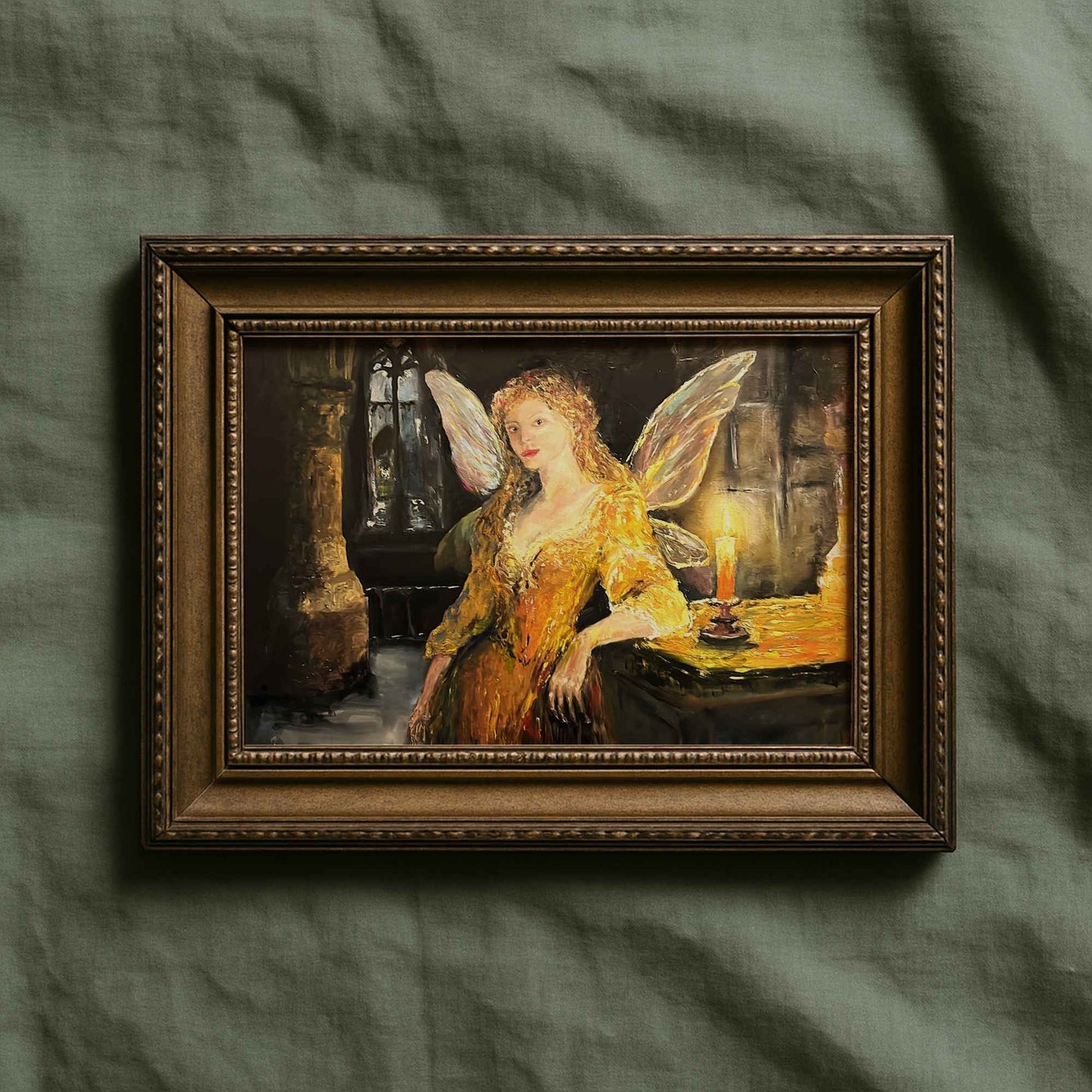 Fairy Original Oil Painting Fantasy Wall Art | Digital Download Printable | mystical fairy artwork decor