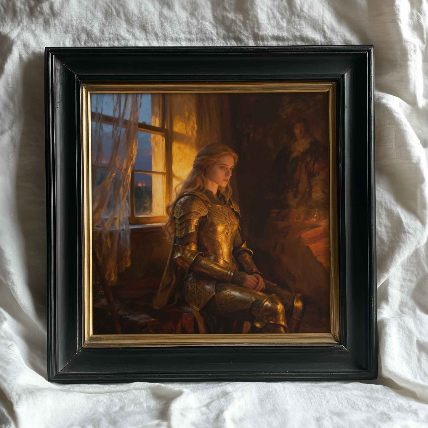 Princess In Amour Printable Wall Art | Digital Download | Original Fantasy | Enchanted Royal Home Decor