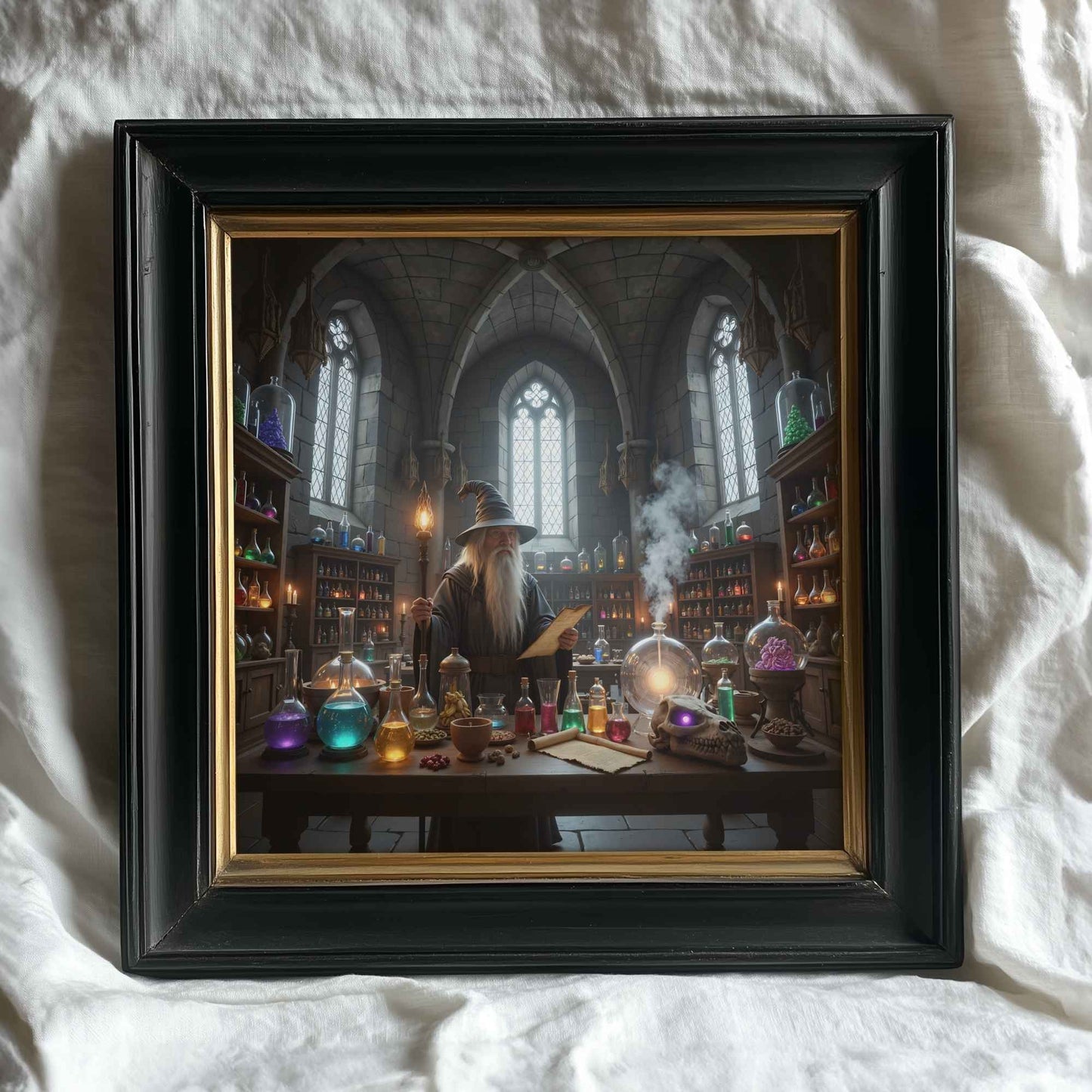 Magical Wizard Original Potion Scene | Instant Digital Download | fantasy printable wall art for home decor